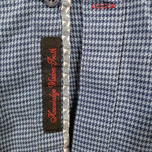 Robert Graham Shirt Mens XL Blue Modern American Tailored Fit‎ Flip Cuff AB50 - Picture 9 of 12
